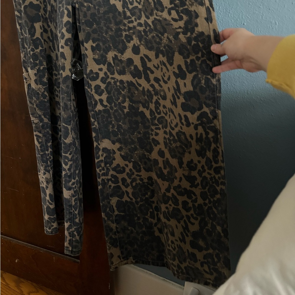Cider Brown Leopard-Print Wide-Leg Jumpsuit - Picture 4 of 4